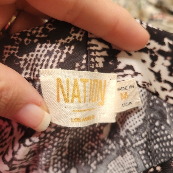 Nation Ltd Satin Snakeskin Print Jacket - Picture 2 of 5